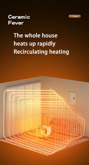 Electric Heater Mini Portable Intelligent Air Heater Reduced Wind Noise Home Heating Warmer Fan Intelligent Constant Temperature Mini Electric Heater: Portable, Quiet, Smart Home Heating Solution  Lacatang Shop Lacatang Shop 