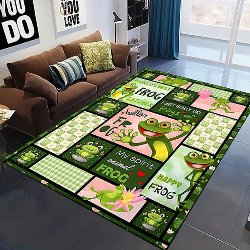 Adorable Cartoon Design Non-slip Area Rug for Living Room, Bedroom, and Gaming Space – Perfect Gift for Kids - Lacatang Shop