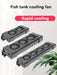 Three sleek, black aquarium cooling fans from Lacatang Shop are set against blurred greenery. With text highlighting "Rapid cooling," these fans from Mainland China feature visible vents and power connectors for optimal performance in reducing water temperature.