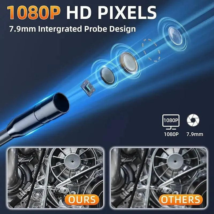 Industrial Endoscope Camera 8mm HD1080P 4.3inch IPS Screen 1080P Pipe - Lacatang Shop