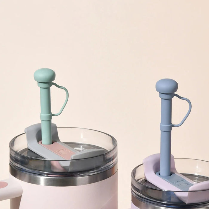 Eco-Friendly Silicone Straw with Dust Cap for Tumblers