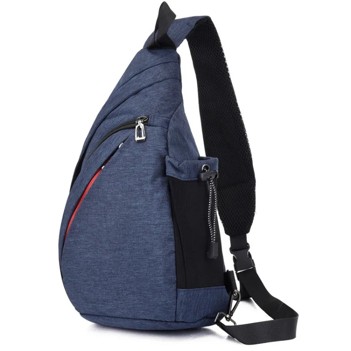 Oxford Cloth Chest Bag Men's Fashionable Crossbody Bag Outdoor Multifunctional Lightweight Casual Small Backpack Oxford Cloth Chest Bag Men's Fashionable Crossbody Bag Outdoor   Lacatang Shop Lacatang Shop 