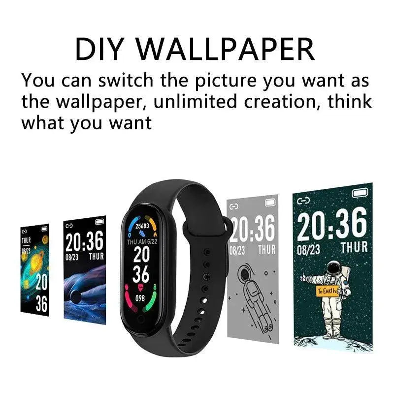 M6 Smart Watch Men Women Fitness Smart Bracelet Sports Band Heart Rate Sleep

M6 Smart Fitness Watch - Track Heart Rate & Sleep with this Innovative Smart Bracelet for Men and Women Other AliExpress Lacatang Shop 