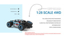 Image of the WLtoys 1:28 284131 284161 Racing Mini RC Car from Lacatang Shop. This off-road, electric high-speed remote-controlled car features a full simulation structure design, a high-quality brush motor, and a 2.4GHz full-function radio controller. It comes equipped with an LED searchlight and metal chassis design. Its all-terrain rubber tires and powerful 130 high-speed motor enable speeds up to 30KM/H, powered by a robust lithium battery, making it an excellent gift for children.