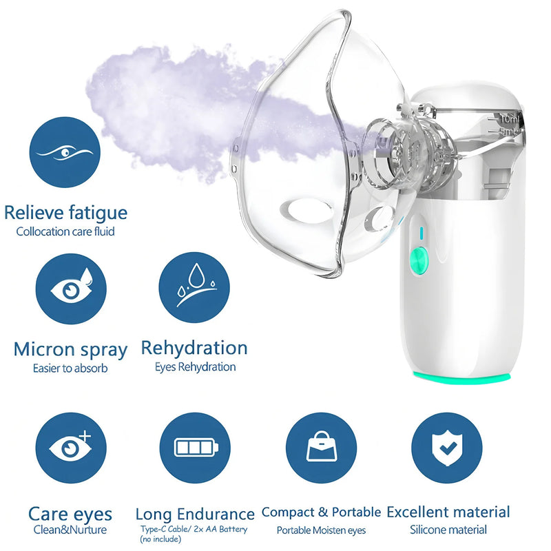 Electric Eye Steamer Mist Humidifier - Relieve Eye Fatigue and Moisturize Dry Eyes