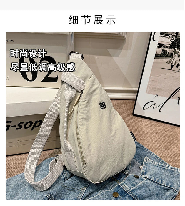 Nylon Zipper 2024 Hot Selling Women's Waist Packs Solid Color Versatile Casual Chest Bag Soft Simple Popular Crossbody Bag Nylon Zipper 2024 Hot Selling Women's Waist Packs Solid Color   Lacatang Shop Lacatang Shop 