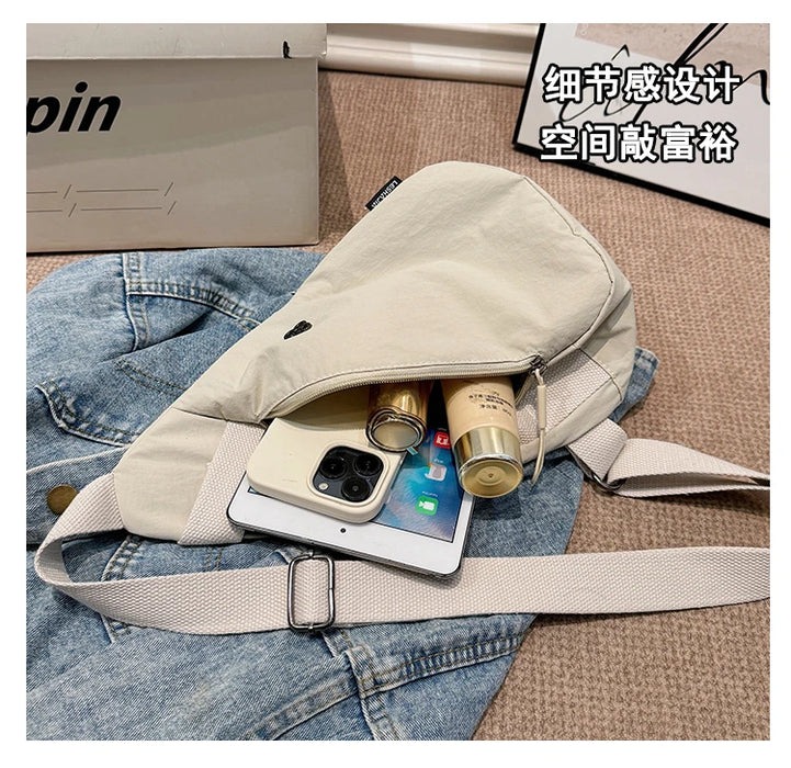 Nylon Zipper 2024 Hot Selling Women's Waist Packs Solid Color Versatile Casual Chest Bag Soft Simple Popular Crossbody Bag Nylon Zipper 2024 Hot Selling Women's Waist Packs Solid Color   Lacatang Shop Lacatang Shop 