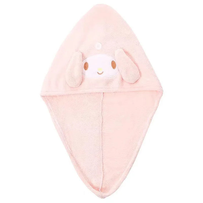 Kawaii Kuromi Plush Hair Drying Cap - Cute Anime Water Absorbent Head Towel for Girls Gift - Lacatang Shop