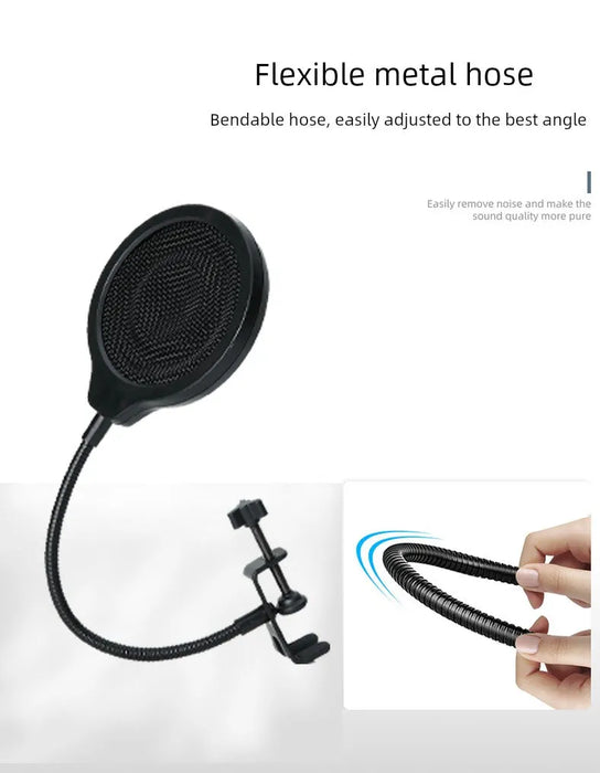 Oute Sound Anchor Microphone Anti-Spray Net Special for Recording Studio Condenser Microphone Karaoke Metal Spray-Proof Microphone Cover