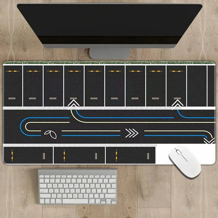 300x600mm Non-Slip Rubber Mouse Pad with RC Racing Track Design - Multipurpose Desk Mat, 2mm Thickness - Lacatang Shop