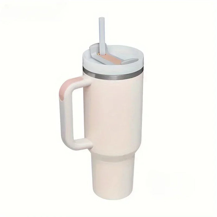 40oz 1200ML High Quality Insulated Tumbler with Handle Straw Double Wall Thermal Iced Travel Cup Coffee Cup Perfect Gift