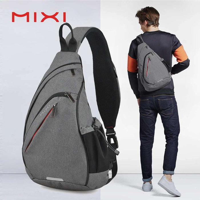 Mixi Men One Shoulder Backpack Women Sling Bag Crossbody USB Boys Cycling Sports Travel Versatile Fashion Student School Mixi Men One Shoulder Backpack Women Sling Bag Crossbody USB Boys   Lacatang Shop Lacatang Shop 