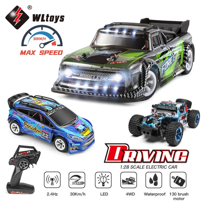 WLtoys 1:28 284131 284161 2.4G High-Speed 4WD Mini RC Racing Car - 30KM/H Remote Control Drift Toy for Kids and Gifts