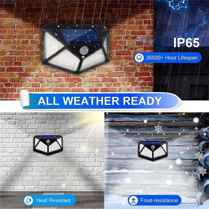 12 Pack Solar Lights Outdoor 100LED Wall Lamp Motion Sensor Security - Lacatang Shop