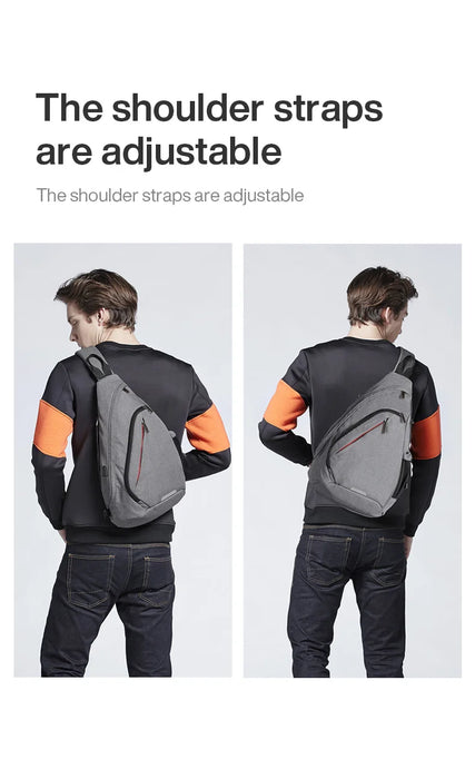 Mixi Men One Shoulder Backpack Women Sling Bag Crossbody USB Boys Cycling Sports Travel Versatile Fashion Student School Mixi Men One Shoulder Backpack for On-the-Go Travel and Fashionable School Style  Lacatang Shop Lacatang Shop 