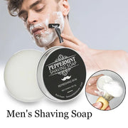 Handmade Smooth Texture Ear Shaving Soap Bar - Organic Foam Shaving Cream for Men to Maintain Freshness and Cleanliness