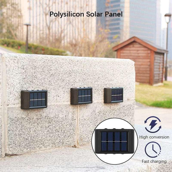 6LED Solar Lights, Outdoor Waterproof Atmosphere Wall Lamp,Up And Down - Lacatang Shop