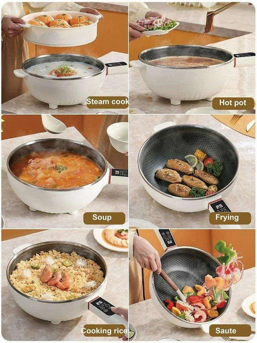 4.5L Smart Electric Wok Multi-function Electric Pot Reservation Steamer Non-stick Fry Pan Large Capacity Electric Hot Pot 220V - Lacatang Shop