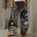 Women's Pants Sun Moon Star And Arrow Prints Harem Pants Women's Summer Retro Women's Casual Wear Daily Fashion Wide Leg Pants Women's Retro Harem Pants: Sun, Moon & Star Print Casual Wear  Lacatang Shop Lacatang Shop 