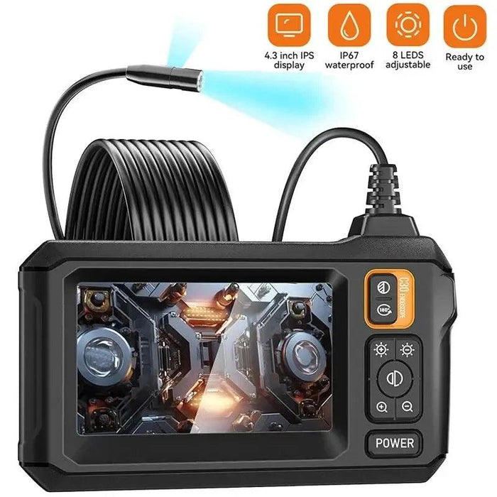 Industrial Endoscope Camera 8mm HD1080P 4.3inch IPS Screen 1080P Pipe - Lacatang Shop