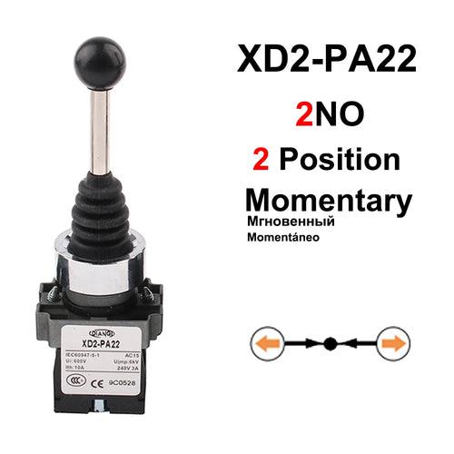 1pc XD2-PA14/PA22/PA12/PA24 Metal Plastic 2NO 2/4Positions 4NO Cross - Lacatang Shop