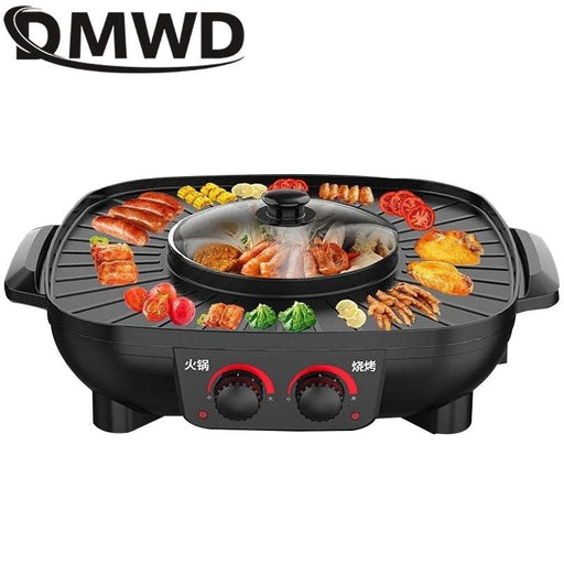 DMWD Electric Grills Smokeless Barbecue BBQ Machine Household Baking - Lacatang Shop