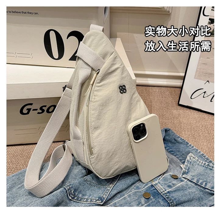 Nylon Zipper 2024 Hot Selling Women's Waist Packs Solid Color Versatile Casual Chest Bag Soft Simple Popular Crossbody Bag Nylon Zipper 2024 Hot Selling Women's Waist Packs Solid Color   Lacatang Shop Lacatang Shop 