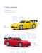 The image displays two JDM Racing Miniature Toy Remote Control Sports Cars by Lacatang Shop. The top toy car is yellow with the label "C71-YE," and the bottom car is red with the label "C71-RD." The text reads "3 colors optional" and "Different colors, same quality.