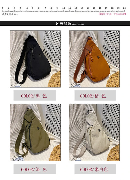 Nylon Zipper 2024 Hot Selling Women's Waist Packs Solid Color Versatile Casual Chest Bag Soft Simple Popular Crossbody Bag Nylon Zipper 2024 Hot Selling Women's Waist Packs Solid Color   Lacatang Shop Lacatang Shop 