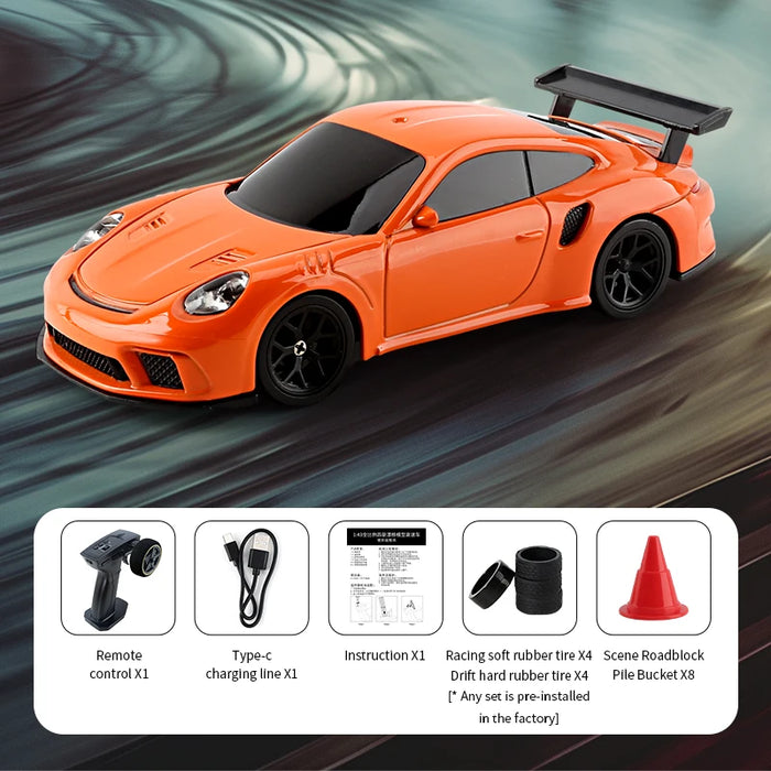 1/43 Scale High-Speed RC Drift Car - 2.4GHz Remote Control Off-Road Mini Racing Vehicle for Boys