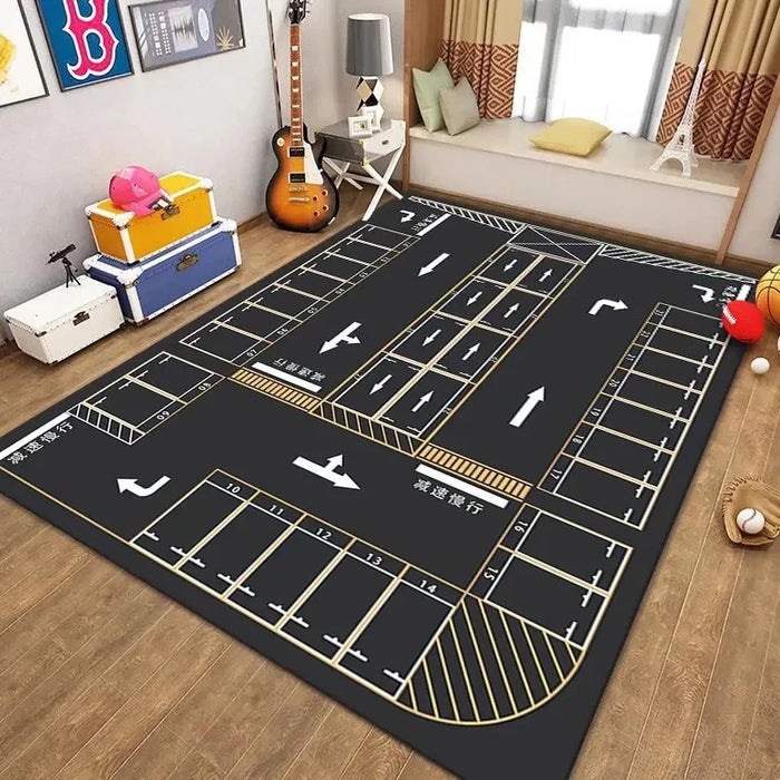 Children's Non-Slip Crawling Carpet for Living Room and Bedroom Decor - Soft Flannel Area Rug