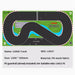 Illustration of the LDARC V64 Mini RC Car Racing Track Mat layout by Lacatang Shop. It showcases a winding track with lanes and a blue section labeled "1206A Track." Text details dimensions, SKU, materials, and features for customizable setup ideal for RC car racing enthusiasts. Available sizes: 2400mm x 1200mm, 1600mm x 900mm, and 1200mm x 600mm.