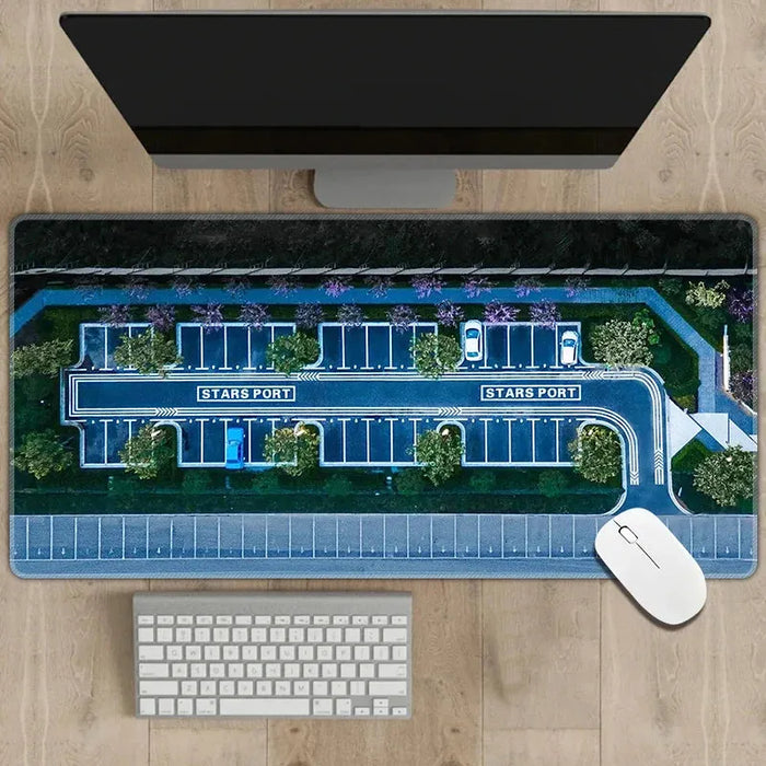 300x600mm Non-Slip Rubber Mouse Pad with RC Racing Track Design - Multipurpose Desk Mat, 2mm Thickness - Lacatang Shop