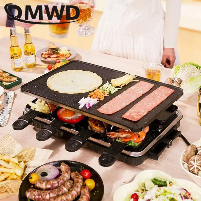 Double layer Korean Smokeless barbecue grill Non-stick Hot plate - Lacatang Shop