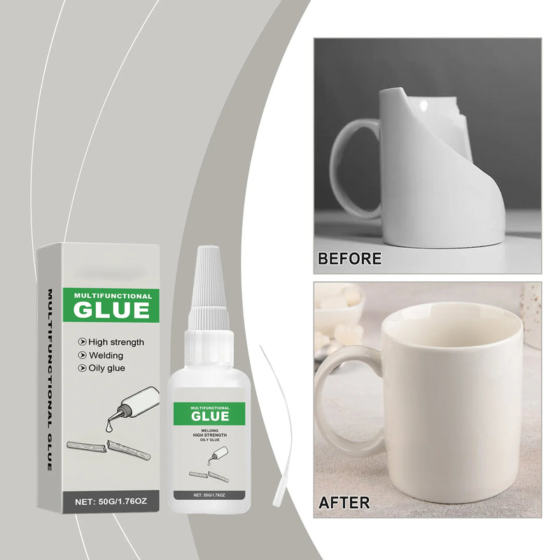 High Strength Oily Glue Universal Super Adhesive for Ceramics, Glass, Metal, Rubber, Plastic, and Wood