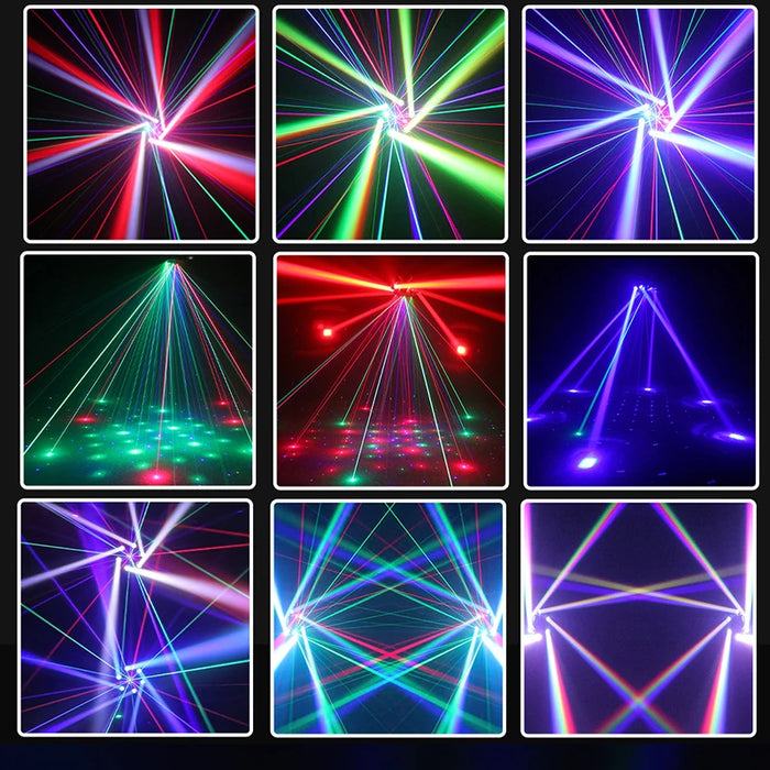 New LED Party Lights RGBW Dj Equipment Club Bar Dmx Stage Lighting RGB Christmas Party Disco Laser - Lacatang Shop