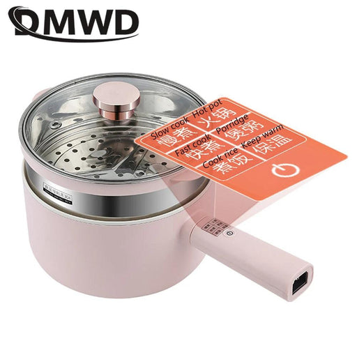 DMWD 1.8/2.5L Household Cooking Pot Electric Rice Cooker Mini Hot Pot Food Steamer Porridge Soup Pot Breakfast Maker Frying Pan - Lacatang Shop