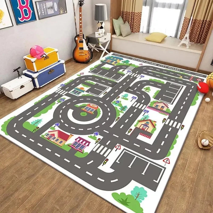 Children's Non-Slip Crawling Carpet for Living Room and Bedroom Decor - Soft Flannel Area Rug