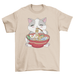 Cat animal eating ramen t-shirt - Lacatang Shop