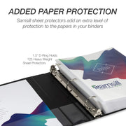 Durable 1.5 Inch 3 Ring Binder, Made in USA, D Ring Binder, FSC 100% Recycled Chipboard, Green, 12 Pack