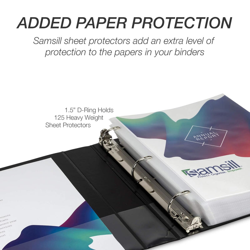Durable 1.5 Inch 3 Ring Binder, Made in USA, D Ring Binder, FSC 100% Recycled Chipboard, Green, 12 Pack