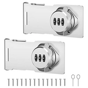A45M - 2 PCS Cabinet Door Lock Anti - Theft Password Lock Clothes Locker Double Door Buckle Push - Pull Belt Lock Card Drawer Lock - Lacatang Shop