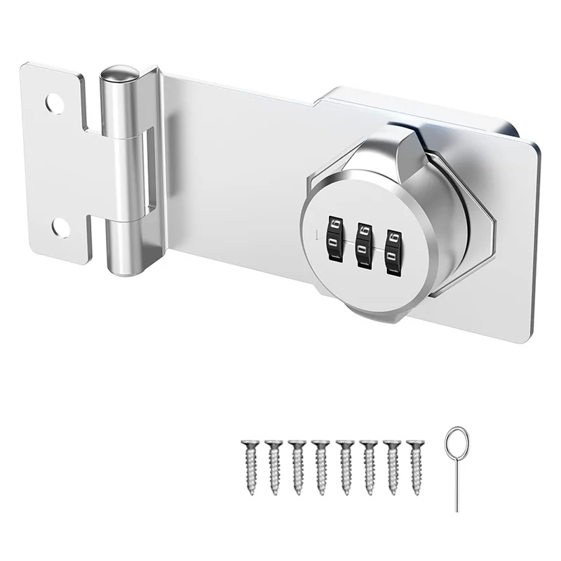 A82Z - Keyless Cabinet Combination Latch,Cabinet Password Locks For Cabinet,Mailbox,Office File Cabinet Lock 90°Angle Durable Silv - Lacatang Shop