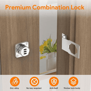 A82Z - Keyless Cabinet Combination Latch,Cabinet Password Locks For Cabinet,Mailbox,Office File Cabinet Lock 90°Angle Durable Silv - Lacatang Shop
