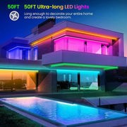 Professional Title: "50ft Bluetooth LED Strip Lights with Color Changing, Music Sync, and Dual Control Options" Professional Title: "50ft Bluetooth LED Strip Lights with Color   AliExpress Lacatang Shop 