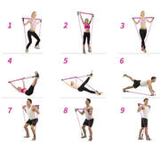 Adjustable Pilates Bar Kit Resistance Band Exercise Stick Toning Gym - Lacatang Shop
