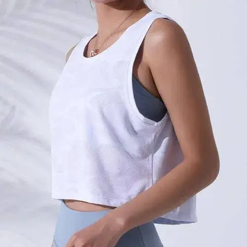 Women Camouflage Running Vest Fitness Crop Top Sleeveless Mesh Yoga Women’s Camouflage Running Vest - Fitness Crop Top Sleeveless Yoga Equipment & Accessories AliExpress Lacatang Shop 