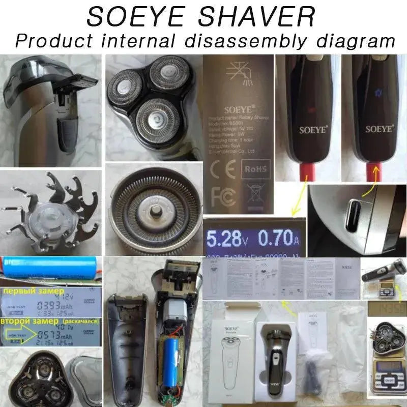 Men's Electric Shaver For Men Shaving Machine SOEYE Beard Trimmer 3D #
Advanced Men's Electric Shaver + Beard Trimmer - SOEYE Shaving Machine 3D Other AliExpress Lacatang Shop 