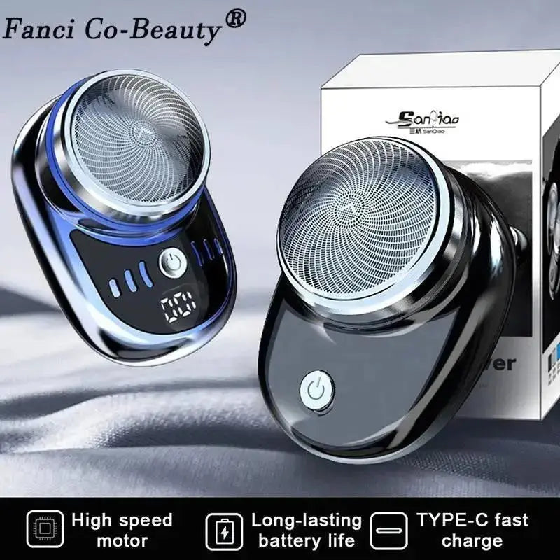 Electric Shaver Portable Razor for Men - Travel-Friendly, Wet and Dry Use, USB Rechargeable