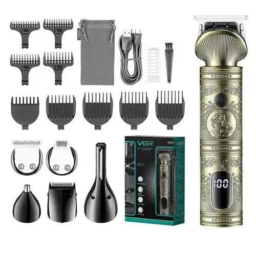 VGR Grooming Kit Hair Trimmer 6 In 1 Hair Clipper Nose Trimmer Shaver 

Trim, Style, and Groom with VGR 6-in-1 Hair Trimmer and Shaver Kit - Perfect for Precision Grooming! Other AliExpress Lacatang Shop 